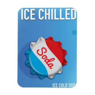 Magnet Flexible Publicité pour bouchon de soda glacé