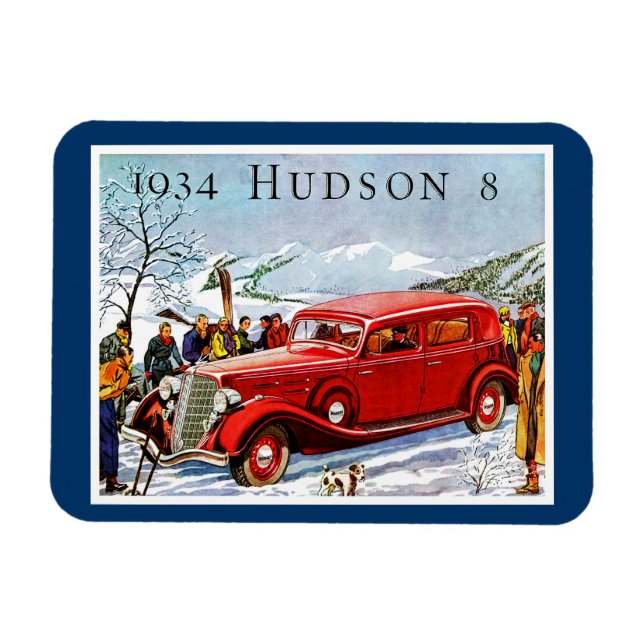 Magnet Flexible Publicité vintage Hudson Automobile (Horizontal)