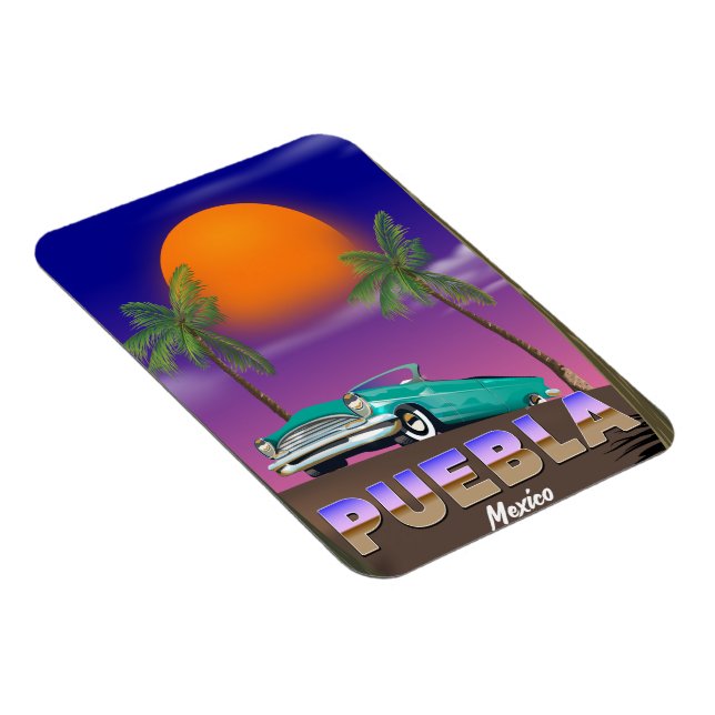 Magnet Flexible Puebla Mexico, affiche de vacances (Côté Droit)