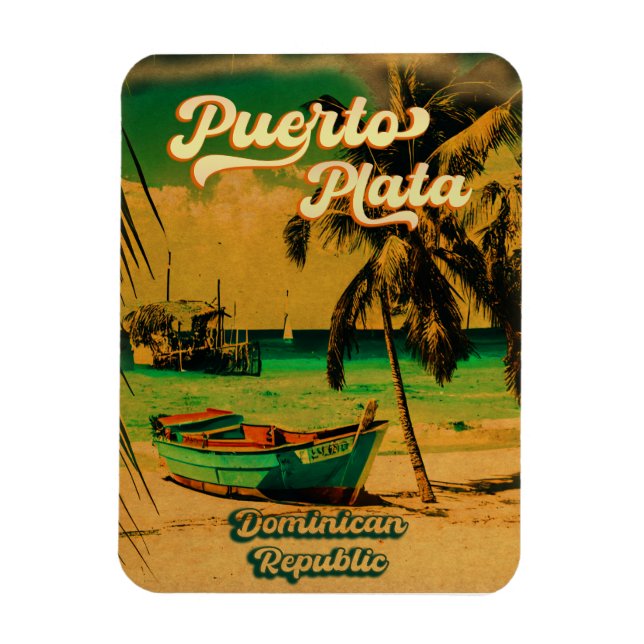 Magnet Flexible Puerto Plata République Dominicaine - Souvenir Vin (Vertical)