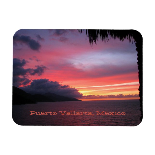 Magnet Flexible Puerto Vallarta, Mexique aimant coucher de soleil (Horizontal)