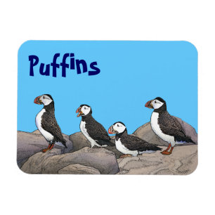 Magnet Flexible Puffins de l'Atlantique
