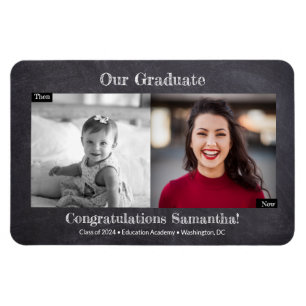 Magnet Flexible Puis et maintenant Graduate Photo Graduate