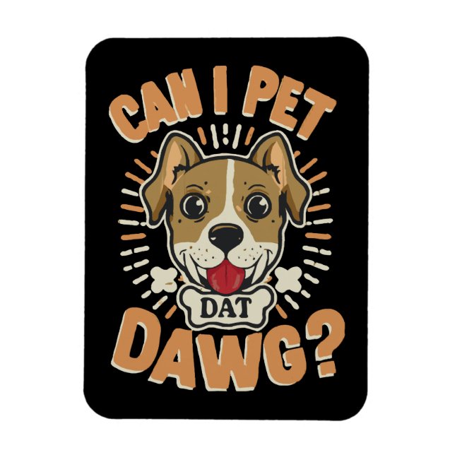 Magnet Flexible Puis-je caresser ce chien (Vertical)
