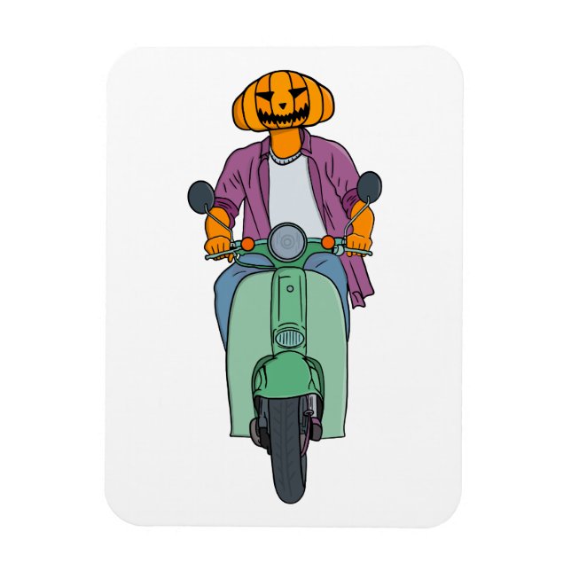 Magnet Flexible Pumpkin Rider sur scooter menthe (Vertical)