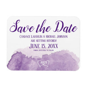 Magnet Flexible Purple Lavender Enregistrer le Mariage de date
