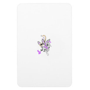 Magnet Flexible Purple-Magenta, Orange rougeâtre, Fille bleue