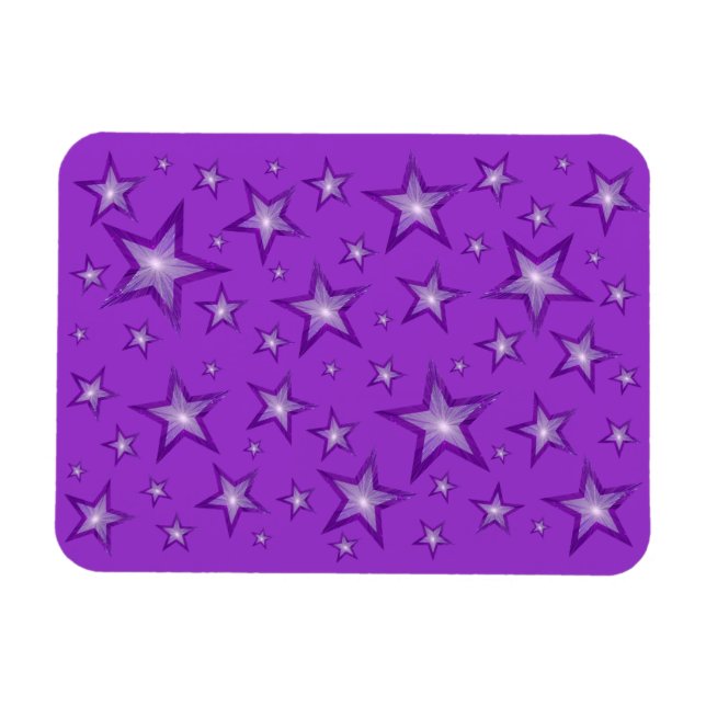 Magnet Flexible Purple Stars flexible aimant violet (Horizontal)