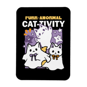 Magnet Flexible Purr-anormal Cat-tivity - Halloween Cat Design