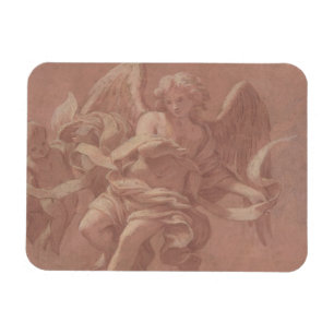 Magnet Flexible Putto et ange tenant une banderole