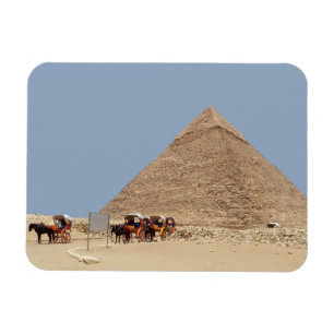 Magnet Flexible Pyramide de Khafre et une chaîne de chars Postca