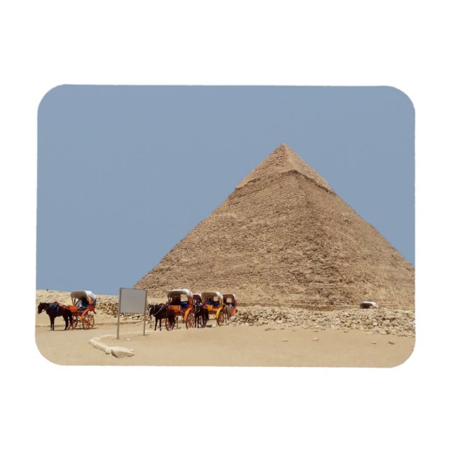 Magnet Flexible Pyramide de Khafre et une chaîne de chars Postca (Horizontal)