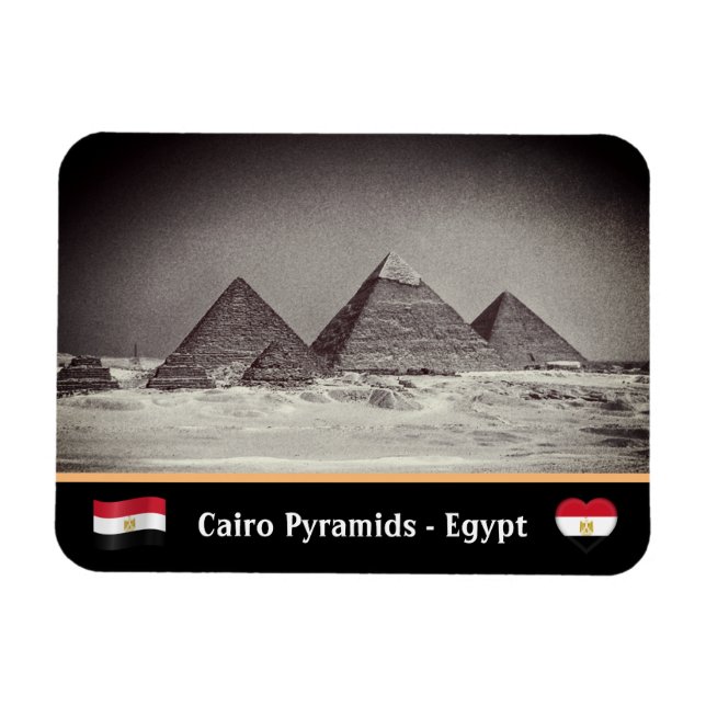 Magnet Flexible Pyramides égyptiennes & Le Caire - Egypte ancienne (Horizontal)