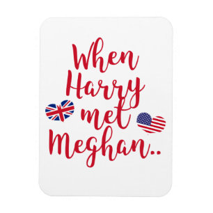 Magnet Flexible Quand Harry a rencontré Meghan   Fun Mariage royal