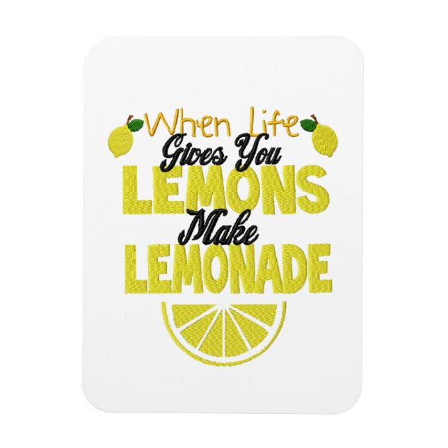 Magnet Flexible Quand Life donne des citrons (ajouter sa propre co (Vertical)