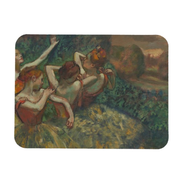 Magnet Flexible Quatre Danseurs, Peinture impressionniste, Edgar D (Horizontal)