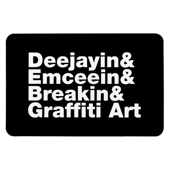 Magnet Flexible Quatre éléments de l'Hip hop (Horizontal)