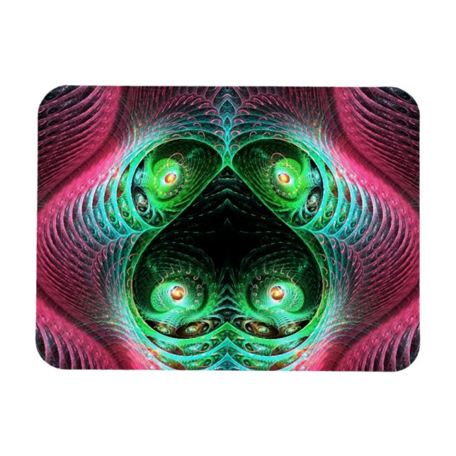Magnet Flexible Quatre yeux colorés Abstrait (Horizontal)