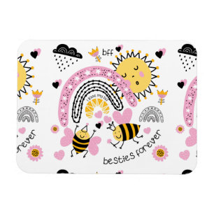 Magnet Flexible Queen Bees Best Friends Forever Cute