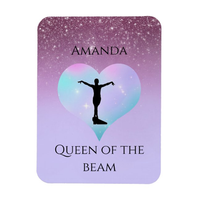 Magnet Flexible Queen Of The Beam Gymnastique Purple Ombre Parties (Vertical)