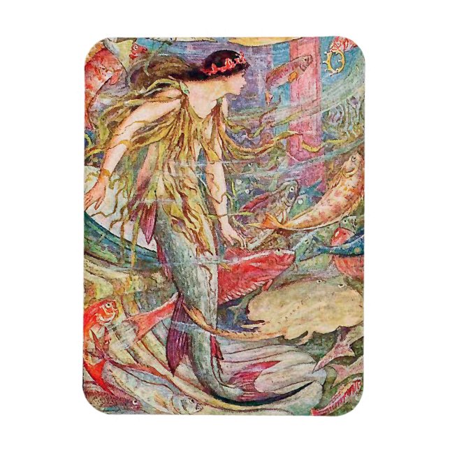 Magnet Flexible Queen of the Fishes - Orange Fairy Book (Vertical)