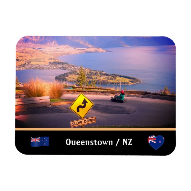 Magnet Flexible Queenstown, Luge & Slow Down / Nouvelle-Zélande (Horizontal)