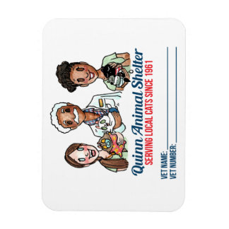 Magnet Flexible Quinn Animal Shelter vétérinaire info aimant