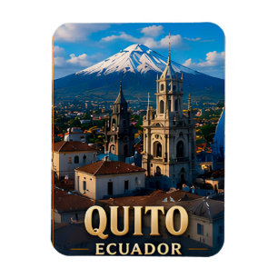 Magnet Flexible Quito Équateur Voyage Cité Souvenir