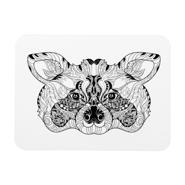 Magnet Flexible Raccoon inspiré (Horizontal)