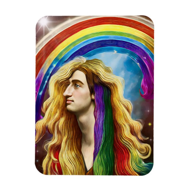 Magnet Flexible Rainbow Deity Homme Of All love Imaginaire Art (Vertical)