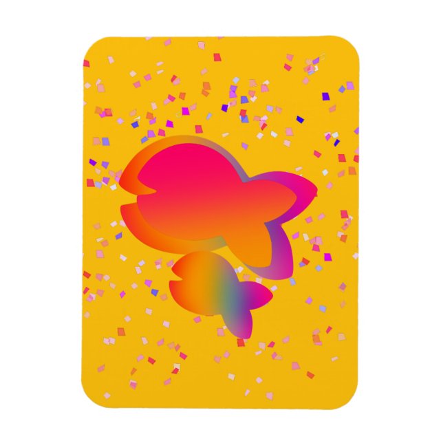 Magnet Flexible Rainbow Fish Yellow (Vertical)