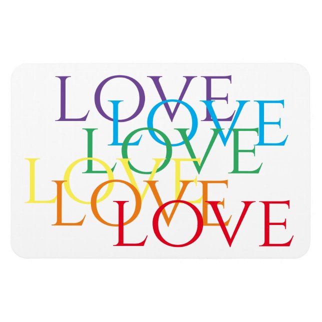 Magnet Flexible RAINBOW LOVE 4x6 Aimant flexible (Horizontal)