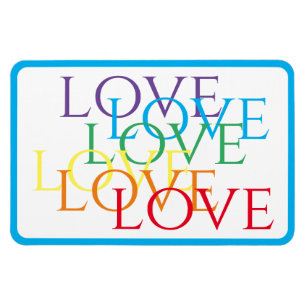 Magnet Flexible RAINBOW LOVE 4x6 Aimant flexible / Bleu