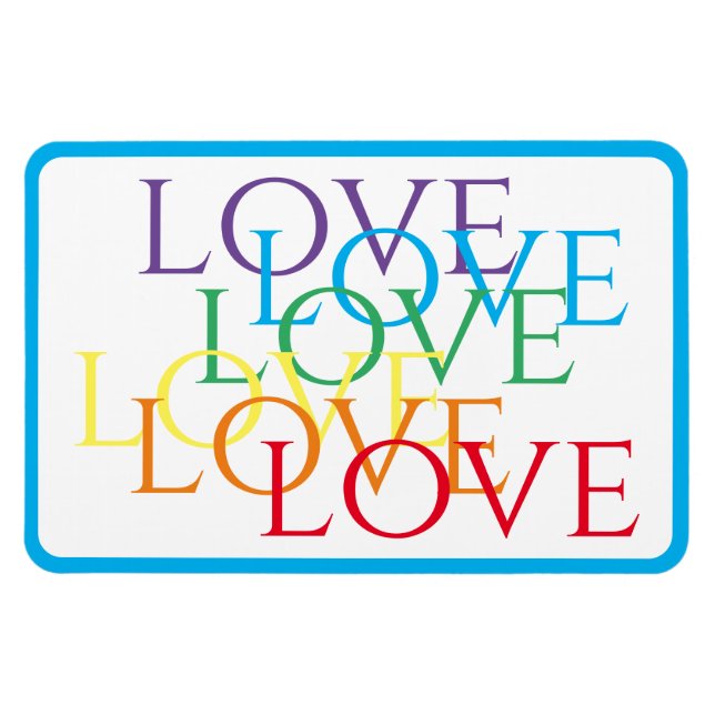 Magnet Flexible RAINBOW LOVE 4x6 Aimant flexible / Bleu (Horizontal)