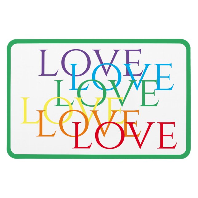 Magnet Flexible RAINBOW LOVE 4x6 Aimant flexible / vert (Horizontal)