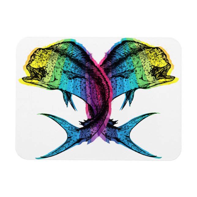 Magnet Flexible Rainbow Mahi Mahi (Horizontal)