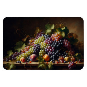 Magnet Flexible Raisins et fruits Peinture à vie morte
