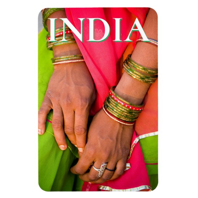 Magnet Flexible Rajasthan : Le gros plan des mains des femmes (Vertical)