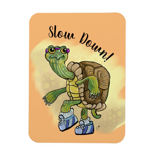 Magnet Flexible Ralentir, Tortue Rapide Courir Terrapin (Vertical)