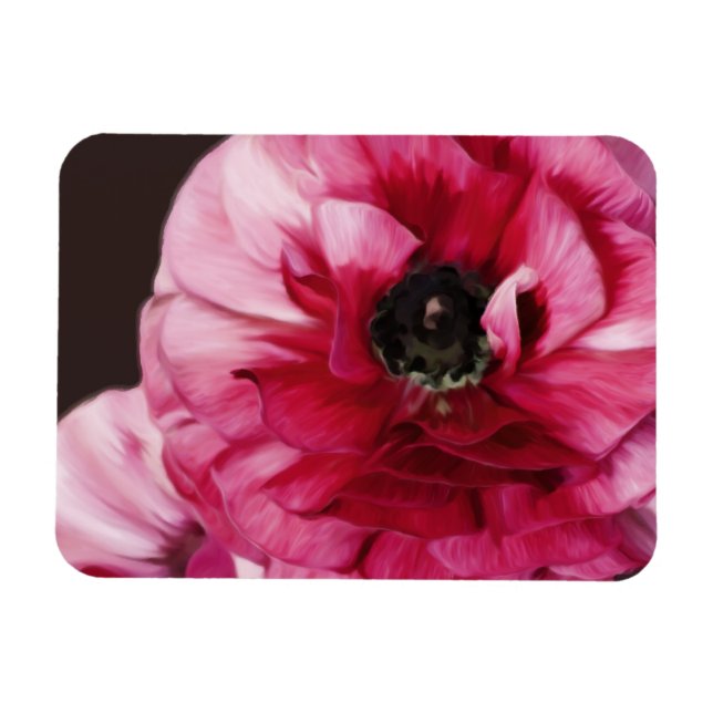 Magnet Flexible Ranunculus rouge (Horizontal)