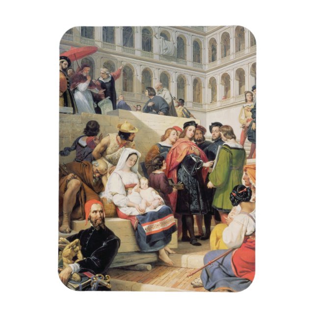 Magnet Flexible Raphael au Vatican, 1832 (huile sur toile) (Vertical)
