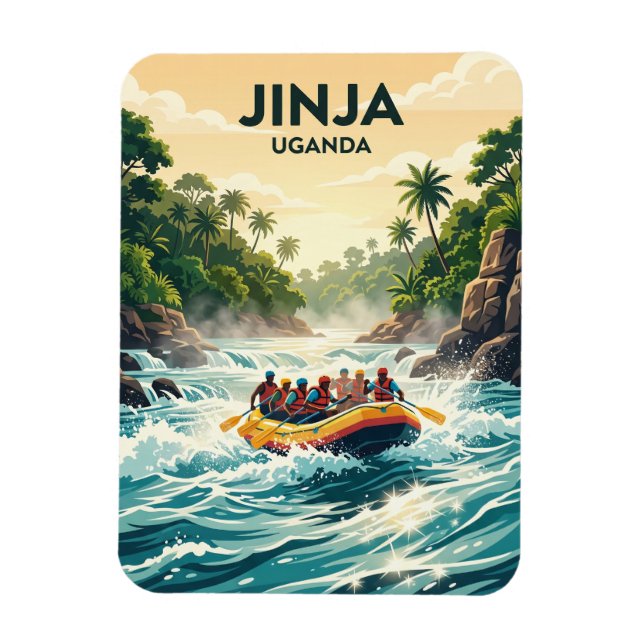 Magnet Flexible Rapides du Nil Blanc, Jinja Ouganda (Vertical)