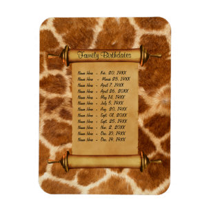 Magnet Flexible Rappel d'anniversaire de la famille magnétique - P