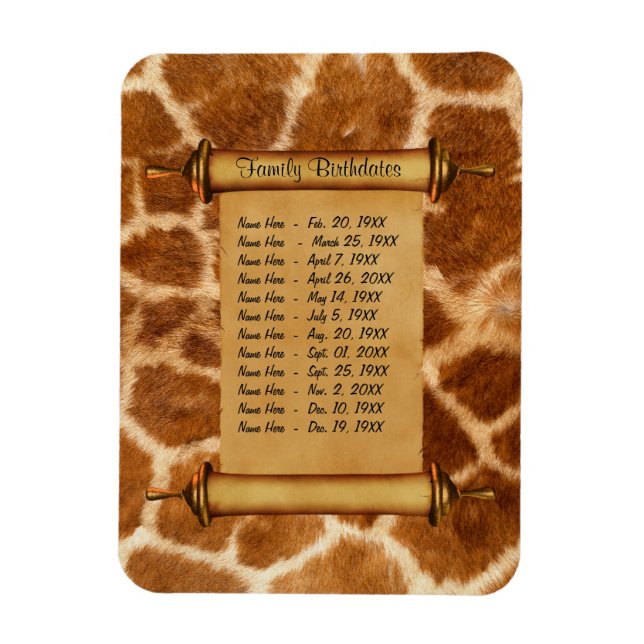 Magnet Flexible Rappel d'anniversaire de la famille magnétique - P (Vertical)