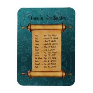 Magnet Flexible Rappel de la date de naissance de la famille