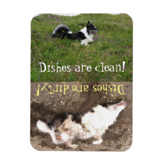 Magnet Flexible Rappel de lave-vaisselle, Propre vs sale, personna