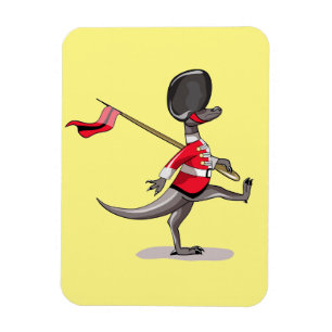 Magnet Flexible Raptor Habillé En Garde Britannique.