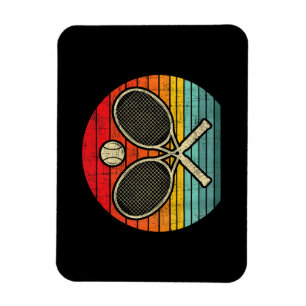Magnet Flexible Raquette de Tennis Croisée Rétro Vintage - Amateur