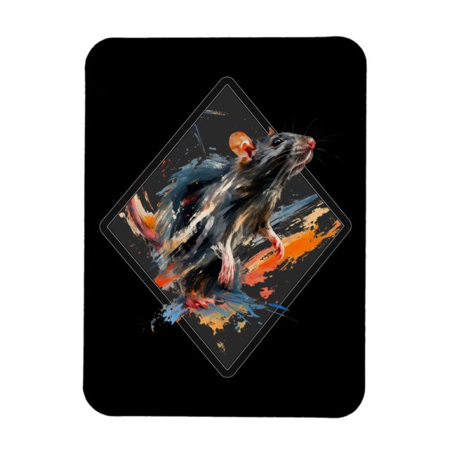 Magnet Flexible Rat peintre  (Vertical)