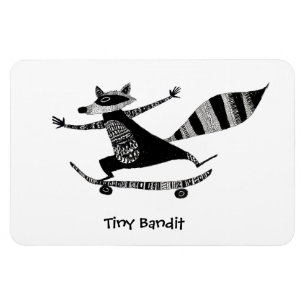 Magnet Flexible Raton laveur en skateboard – Raton laveur animal f